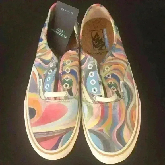 Vans authentic Chris Johanson colorful swirly pattern men’s size 10 NWT - Picture 2 of 5